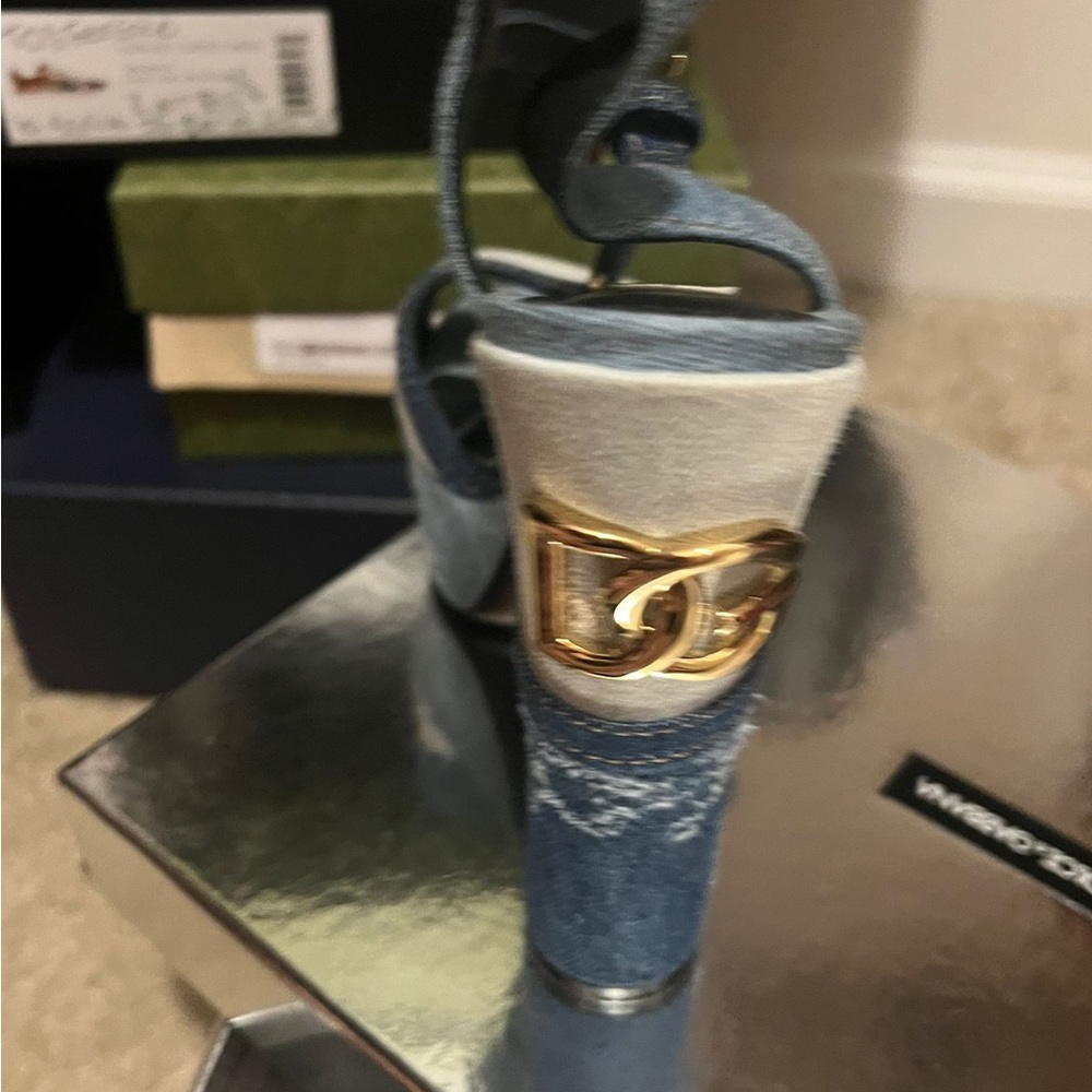 COPY - Dolce & Gabbana Patchwork denim platform sandals (authentic)
